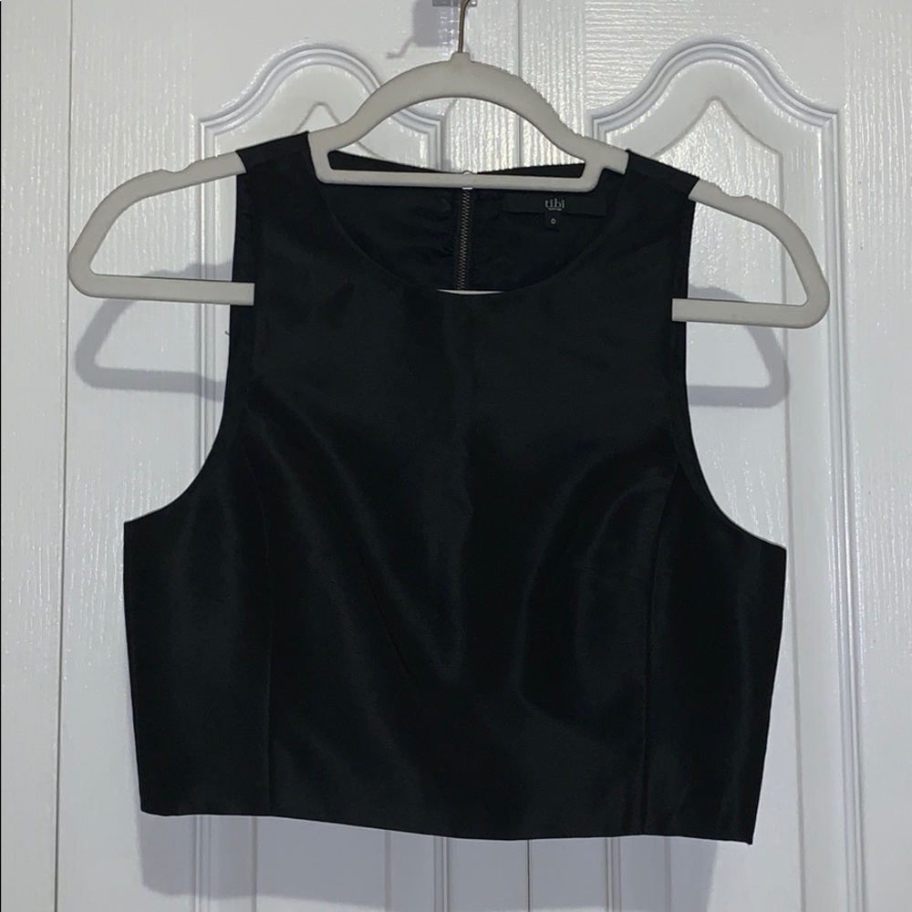 Tibi New York Silk Crop Top